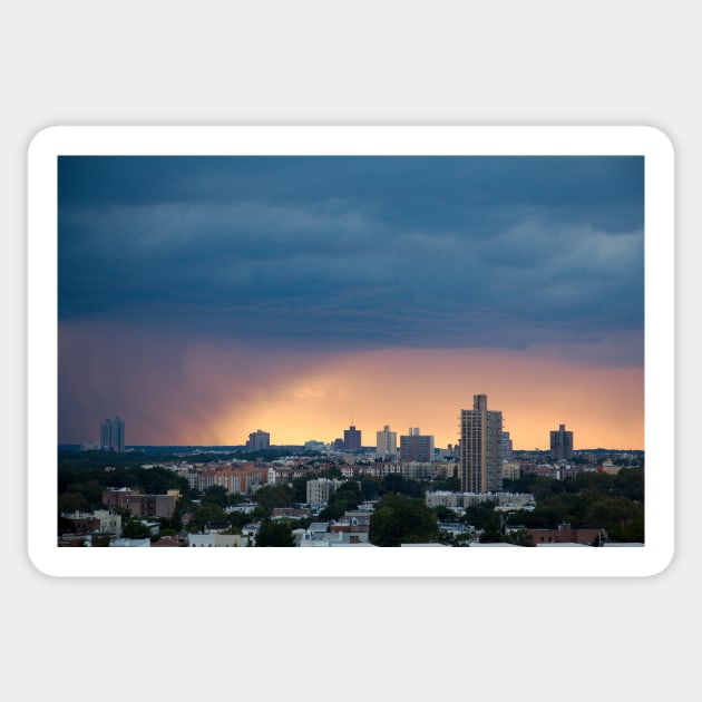 Sunset Rain Storm Sticker by wlotus